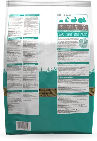 Supreme Science Selective Rabbit food, back of pack