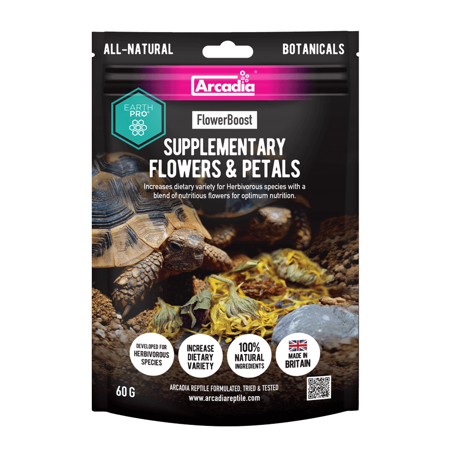 Arcadia EarthPro FlowerBoost supplementary flowers and petals 60g pouch, isolated