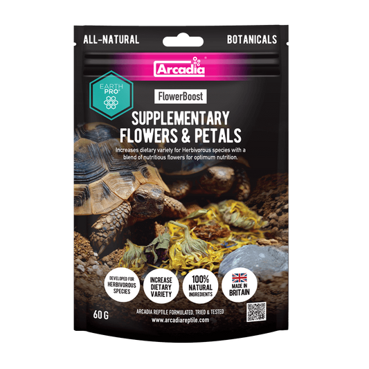 Arcadia EarthPro FlowerBoost supplementary flowers and petals 60g pouch, isolated