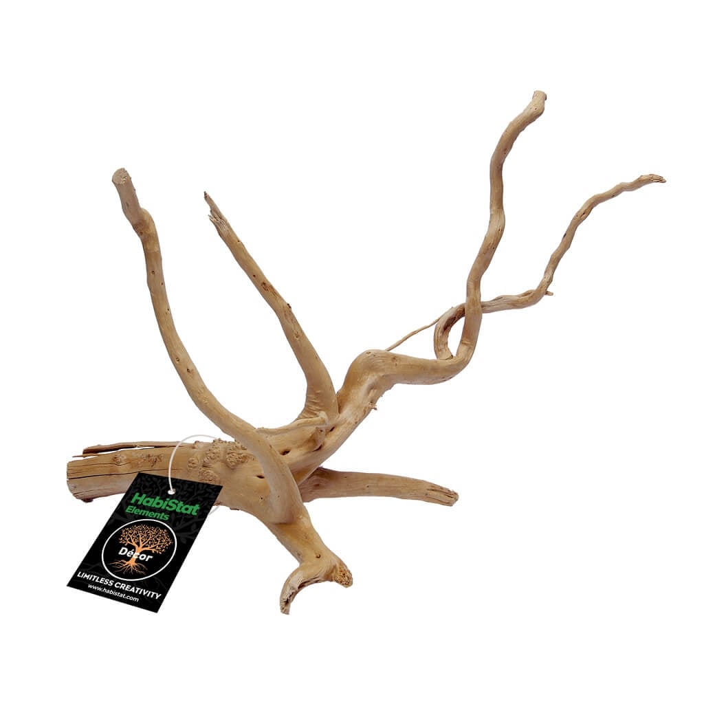 HabiStat Desert Driftwood Small branch with its black manufacturer hang tag