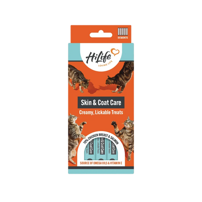 HiLife Skin & Coat Care Lickable Cat Treats