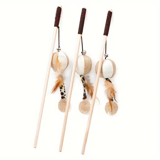Natural-Style Cat Teaser Wand