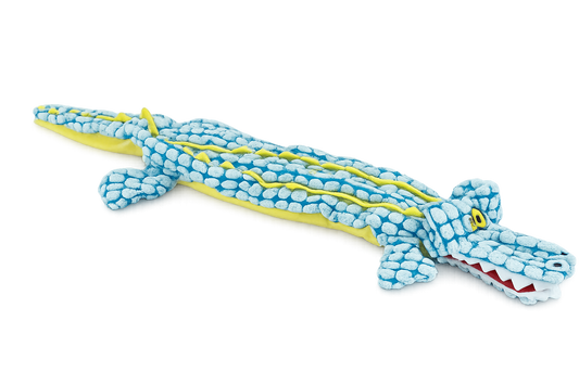 Crocodile Fluffless Squeaky Dog Toy