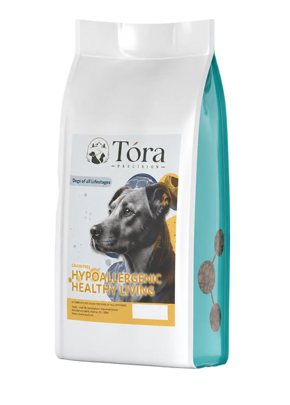 Töra dog food packaging on a white background