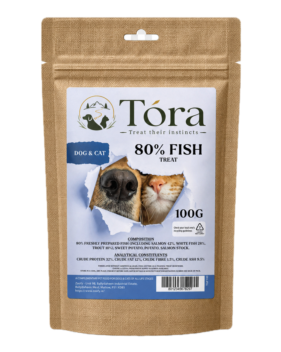 Tora Treats 80% Fish Treats