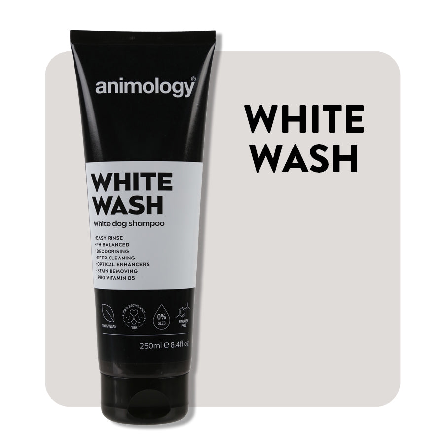 Animology White Wash Dog Shampoo 250ml product tube