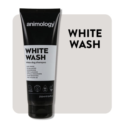 Animology White Wash Dog Shampoo 250ml product tube
