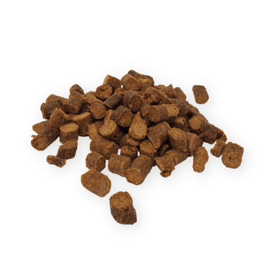 Atlas & Tail Chicken Chips training treats shown out of the bag