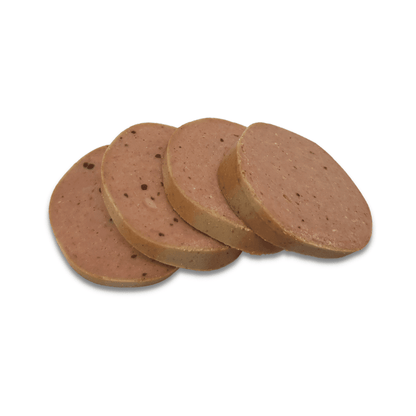 Sliced Atlas & Tail Chicken Pâté showing its texture