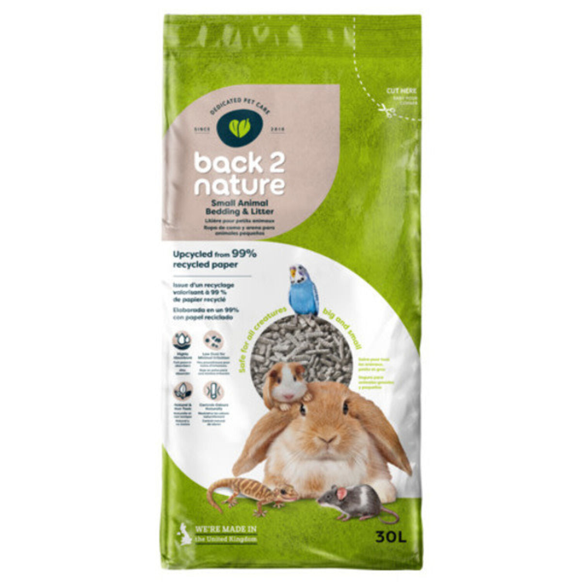 Back 2 Nature Small Animal Bedding and Litter 30L