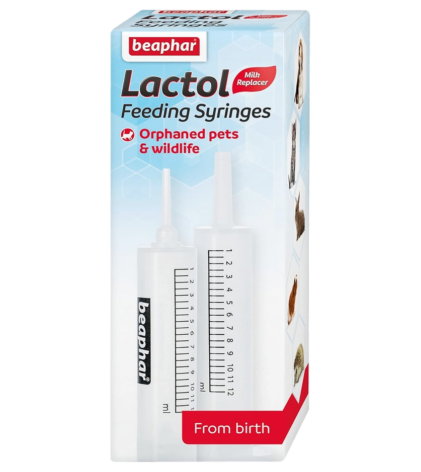Beaphar Lactol feeding syringes, twin pack