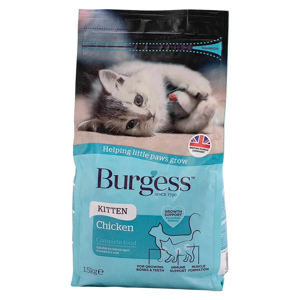 Burgess Kitten Food with Chicken 1.5kg