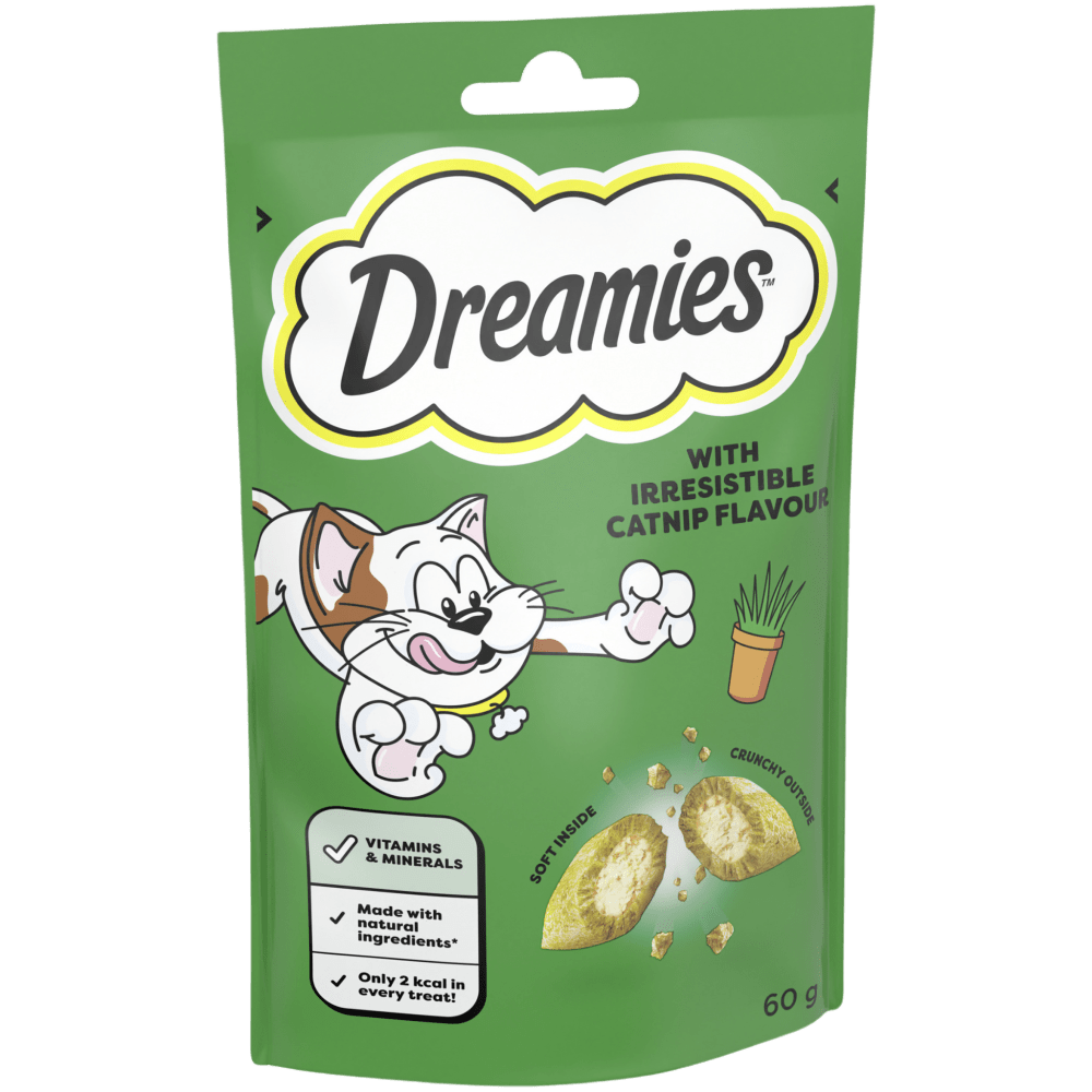 DREAMIES Catnip flavour cat treats 60g packet