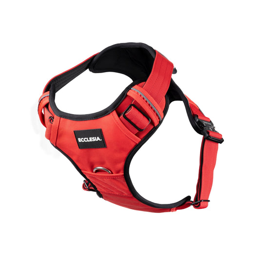 Ecclesia Premium Dog Harness in red