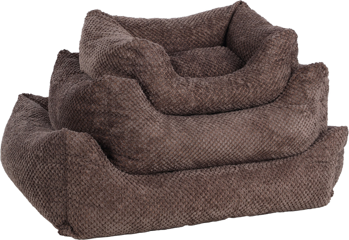 Flamingo Erbel rectangular taupe dog bed, 65 cm
