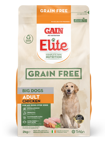 GAIN Elite Grain Free Big Dogs Adult Chicken bag