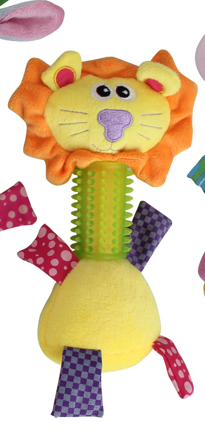 Yellow Pawise Puppy Long Neck lion dog toy
