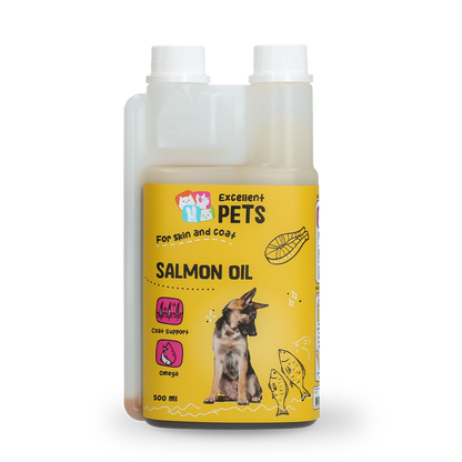 Excellent Pets Dog Salmon Oil 500ml twin-neck bottle
