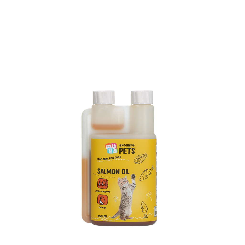 Excellent Pets Cat Salmon Oil 250ml twin-neck bottle
