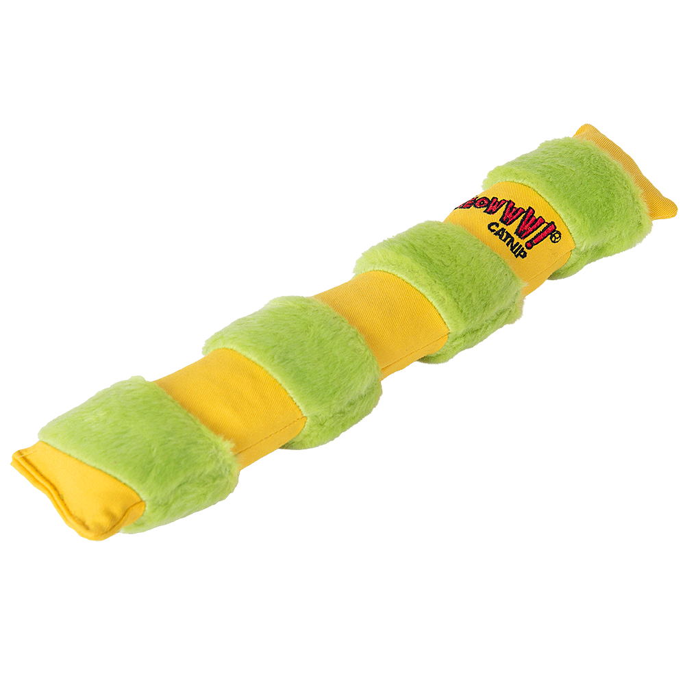 Angled view of the Yeowww Big Kicker plush bands and long shape