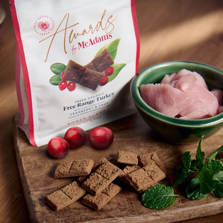 McAdams Awards Roast Turkey cranberry and sage treats with pack