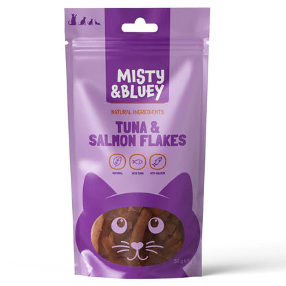 Misty & Bluey Tuna & Salmon Flakes Cat Treats 50g
