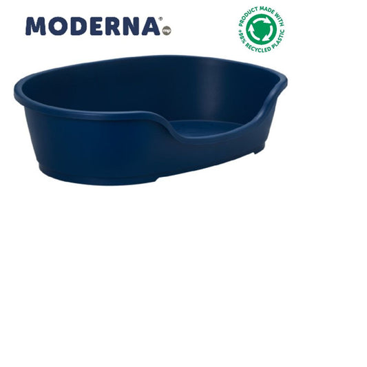 Moderna Domus plastic dog bed in Blue Berry