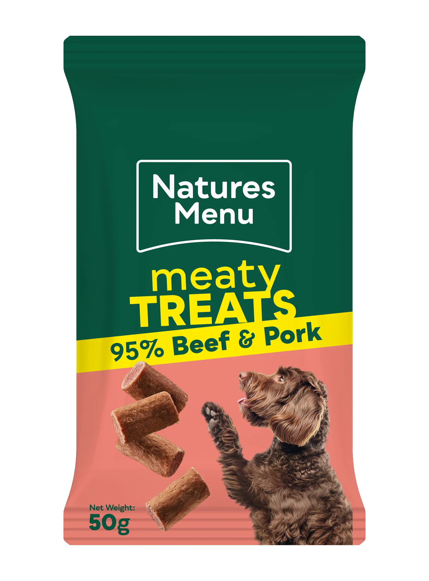 Natures Menu Beef & Pork Meaty Dog Treats 50g
