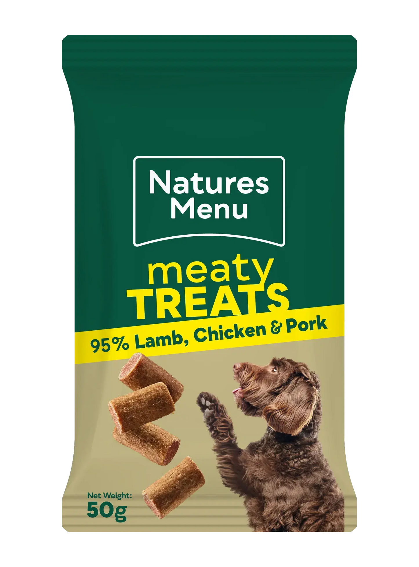Natures Menu Lamb & Chicken Meaty Dog Treats 50g