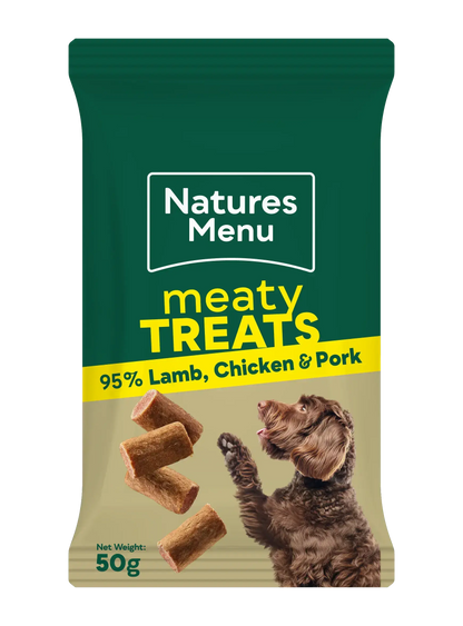 Natures Menu Lamb & Chicken Meaty Dog Treats 50g