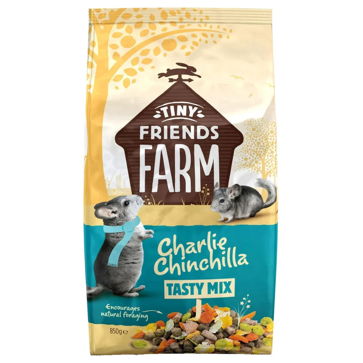 Supreme Tiny Friends Farm Charlie Chinchilla Tasty Mix, 850 g