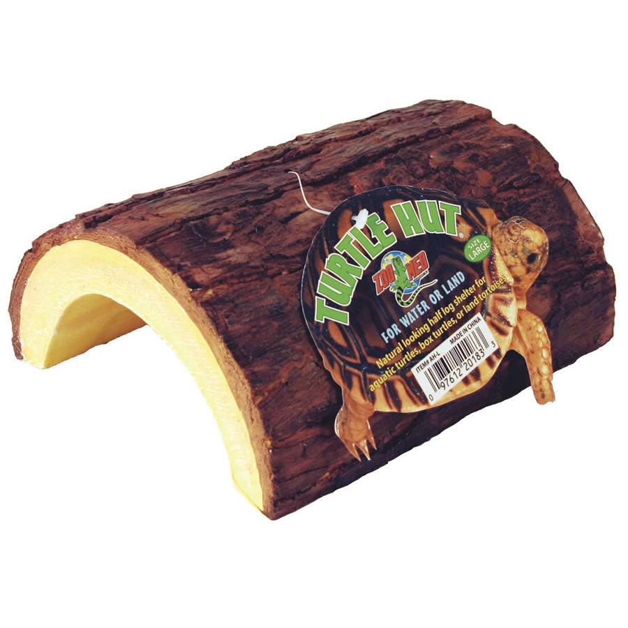 Zoo Med Turtle Hut Large ceramic reptile hide, front view