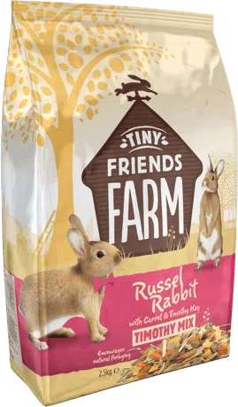 Tiny Friends Farm Russel Rabbit Carrot and Timothy Mix side of pack