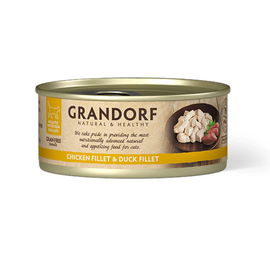 Grandorf chicken and duck wet cat food