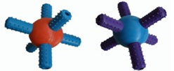 Rubber atom spike ball toy