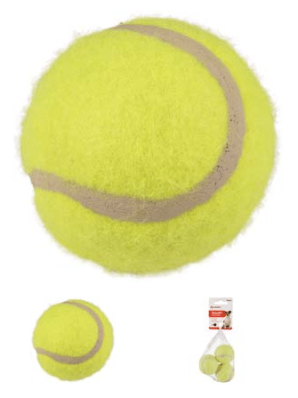 Three-pack yellow tennis balls