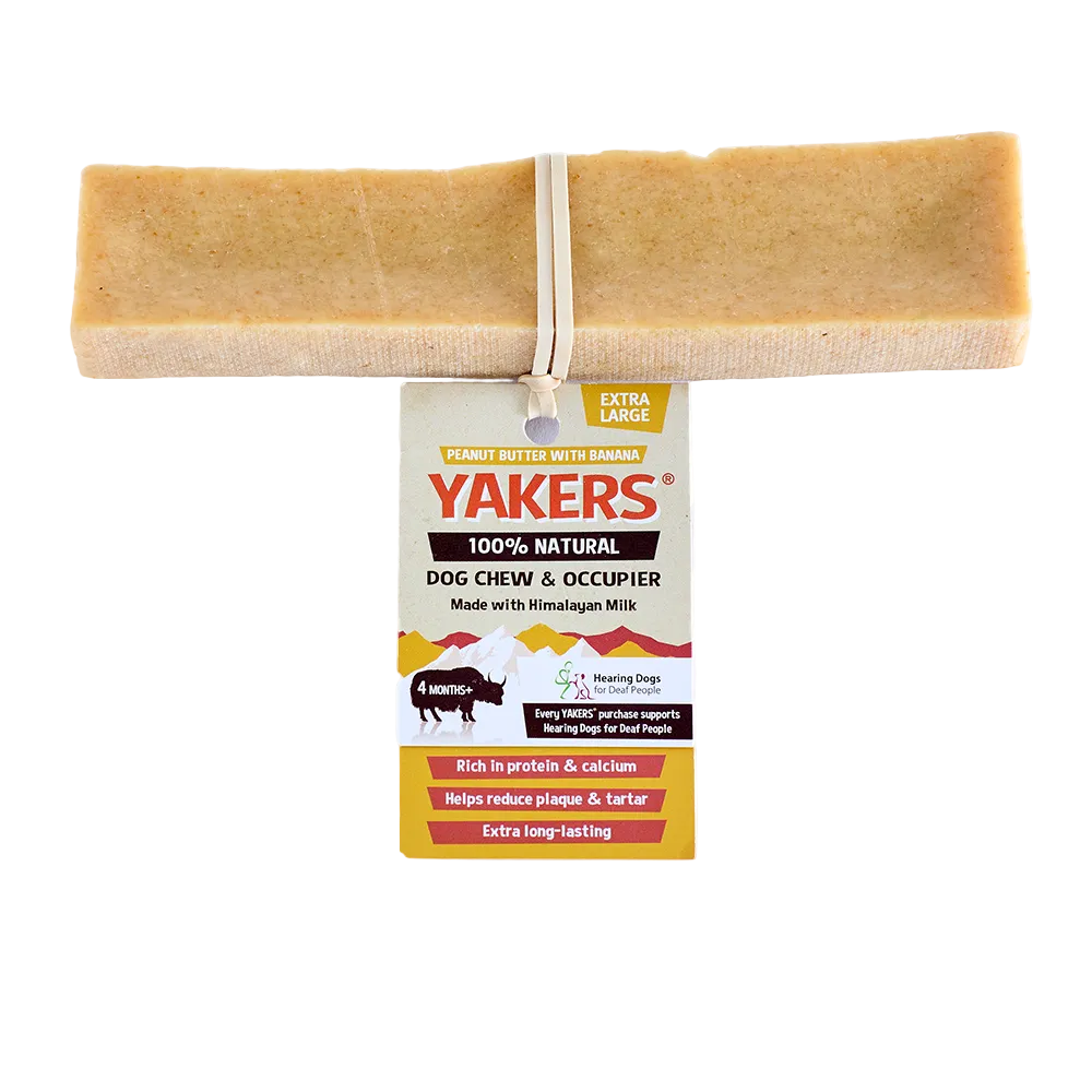 YAKERS Peanut Butter & Banana XL Dog Chew