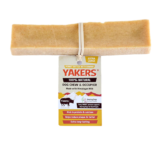 YAKERS Peanut Butter & Banana XL Dog Chew