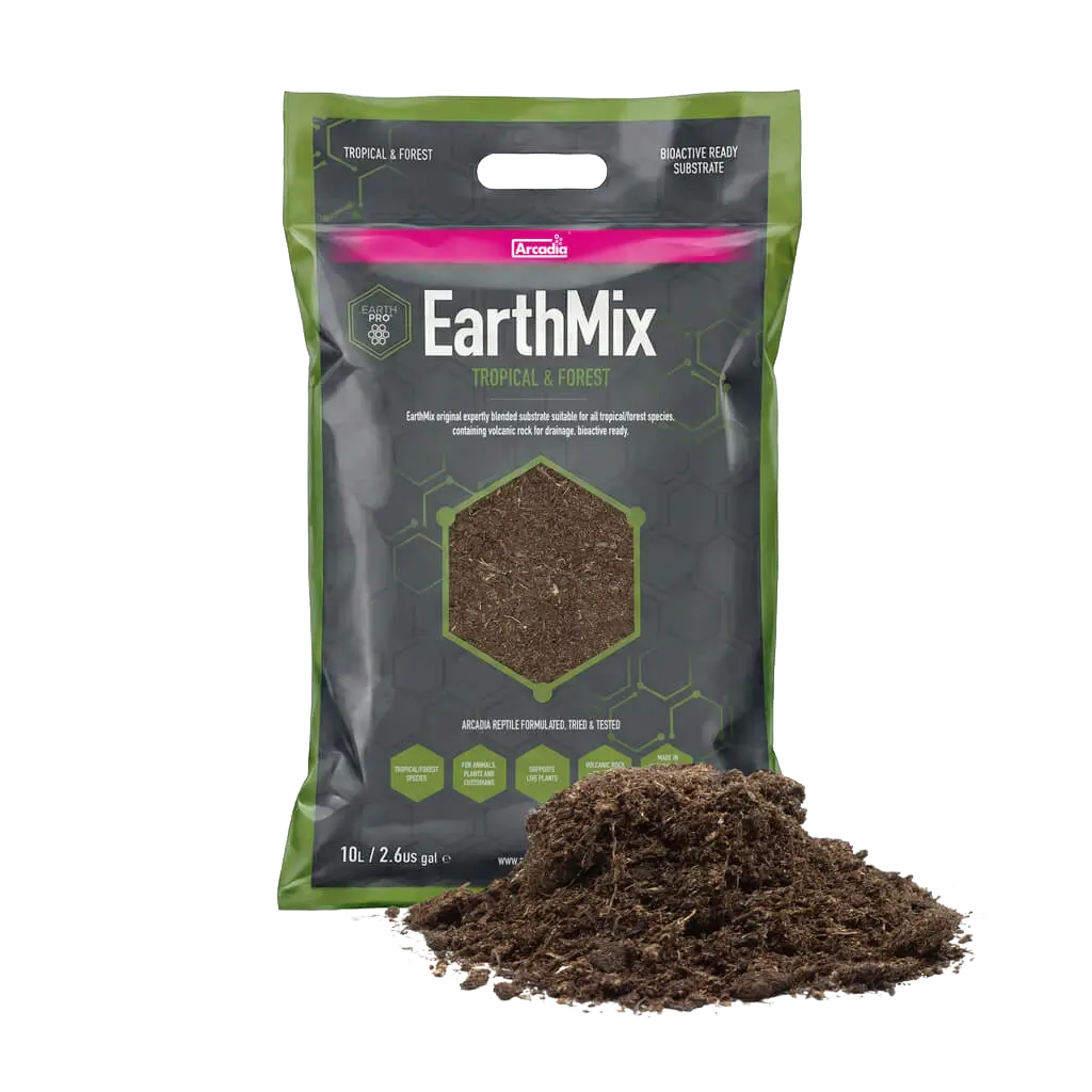 Arcadia EarthMix Tropical & Forest 10L bag with loose substrate, isolated
